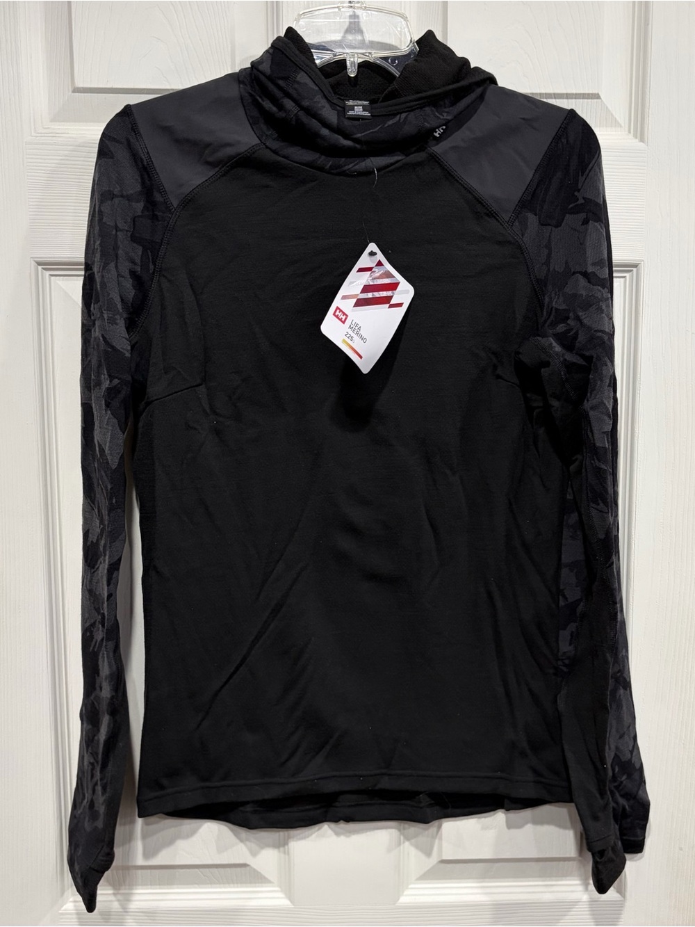 Helly Hansen Women's Medium Lifa Merino Midweight Balaclava Hoodie Black NWT